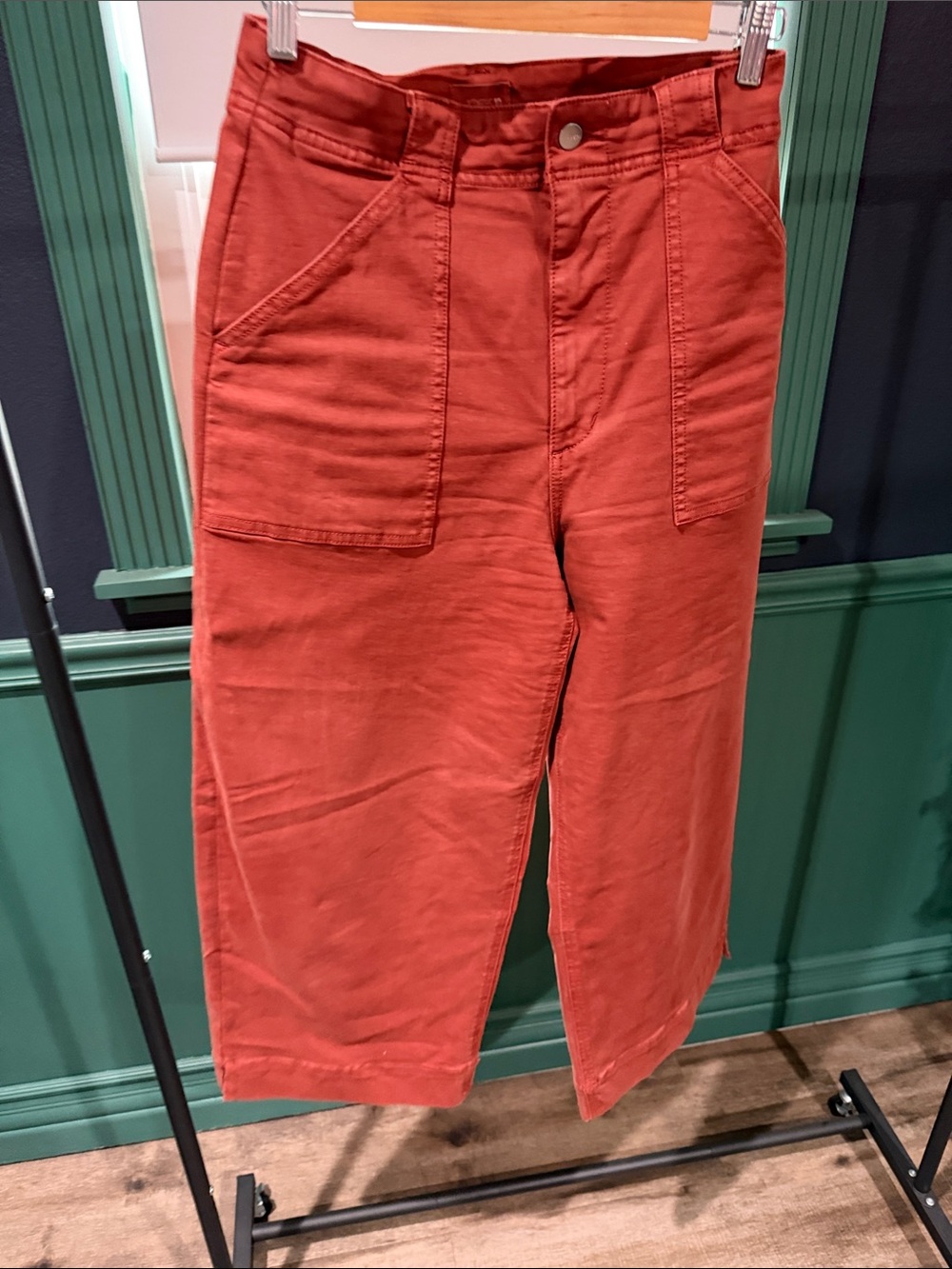 Joe's Jeans Rust Orange Cropped Cargo Pants
